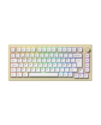 Akkogear Mod 007b He Cream White Gaming Tastatur Uden Numpad Universal Hvid