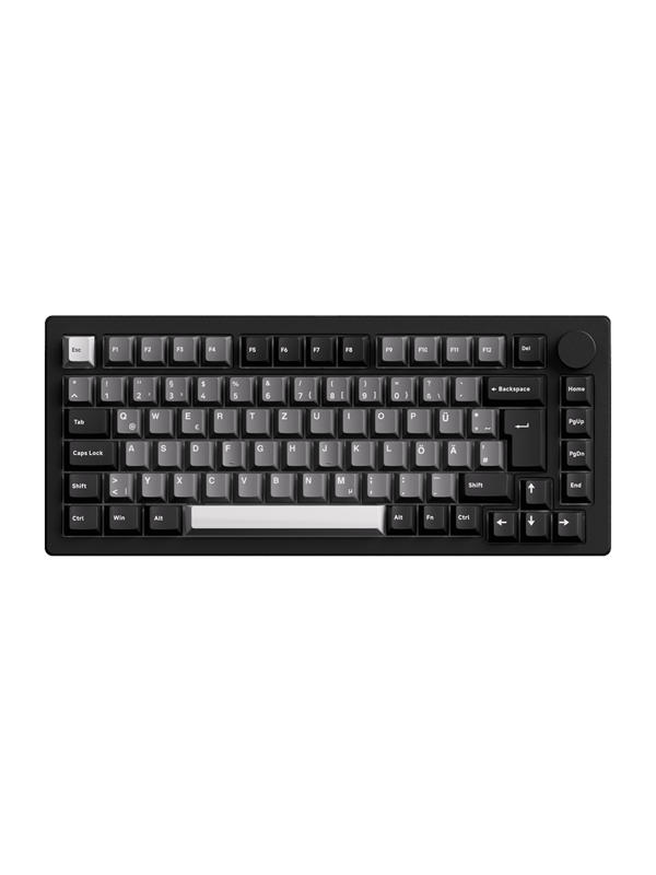Akkogear Monsgeek M1w V3 Black Silver V3 Piano Pro Switch Gaming Tastatur Uden Numpad Universal Sort