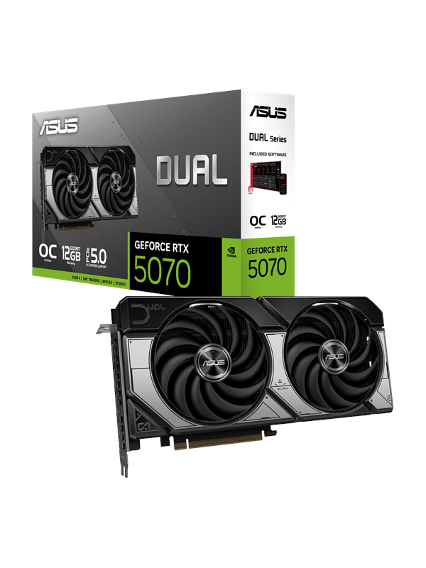 Asus Geforce Rtx 5070 Dual Oc 12gb Gddr7 Ram Grafikkort