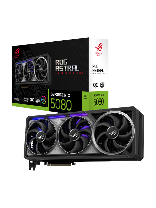 Asus Geforce Rtx 5080 Rog Astral Oc 16gb Gddr7 Ram Grafikkort