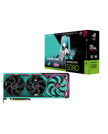 Asus Geforce Rtx 5080 Rog Astral Oc Hatsune Miku 16gb Gddr7 Ram Grafikkort