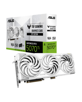 Asus Geforce Rtx 5070 Ti Tuf Btf White 16gb Gddr7 Ram Grafikkort