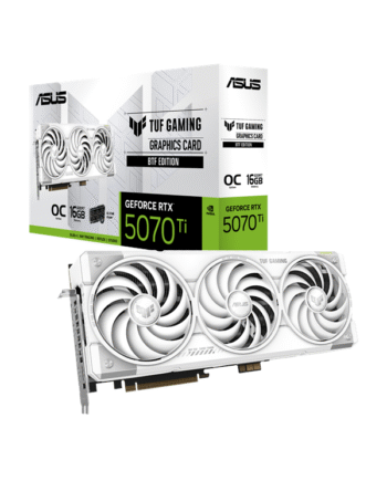 Asus Geforce Rtx 5070 Ti Tuf Btf White Oc 16gb Gddr7 Ram Grafikkort