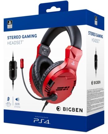 Bigben Interactive Ps4 Ps5 Gaming Headset V3 Red