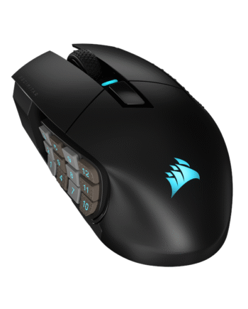 Corsair Scimitar Elite Wireless Gaming Mouse Mus Optisk 16 Knapper Sort