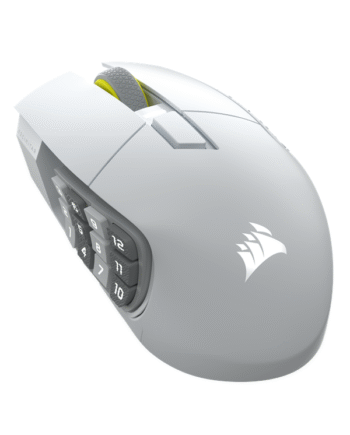 Corsair Scimitar Elite Wireless Se Mmo White Gaming Mus Optisk 16 Knapper Hvid