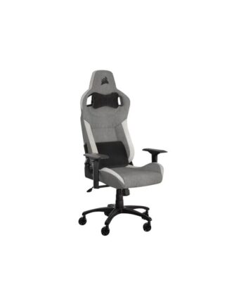 Corsair T3 Rush Gaming Chair Fabric Grey White Gamer Stol Stof Op Til 120 Kg