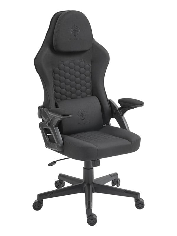 Deltaco Dc130 Gaming Chair In Black With Soft Linen Fabric Sort