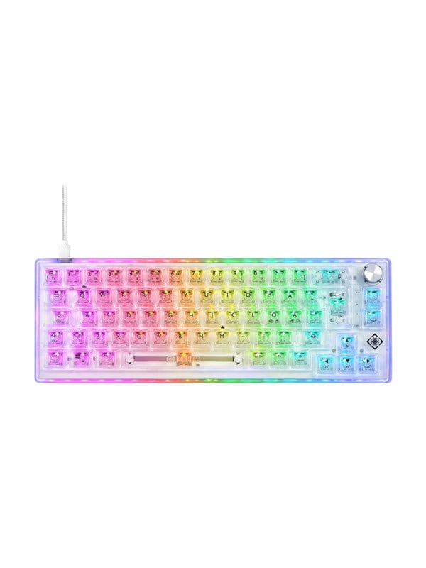 Deltaco Dk460 Mechanical 65 Gaming Tastatur Uden Numpad Nordisk Transparent