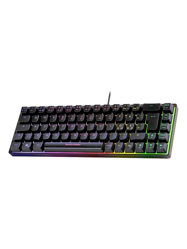 Deltaco Dk240 Membrane 60 Gaming Tastatur Uden Numpad Nordisk Sort