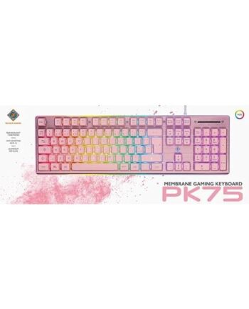 Deltaco Pk75 Rgb Keyboard 105 Keys Nordic Layout Membrane Gaming Tastatur Pink