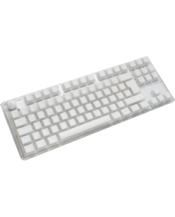 Ducky One   Aura White Nordic Tkl Cherry Red Rgb Nd Gaming Tastatur Uden Numpad Nordisk Hvid