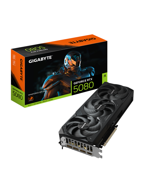 Gigabyte Geforce Rtx 5080 Windforce 16gb Gddr7 Ram Grafikkort