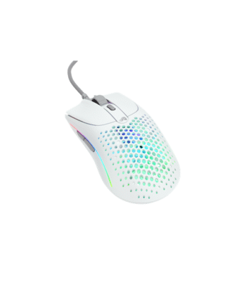 Glorious Model     Matte White Gaming Mus Optisk   Knapper Hvid Med Rgb-led Lys