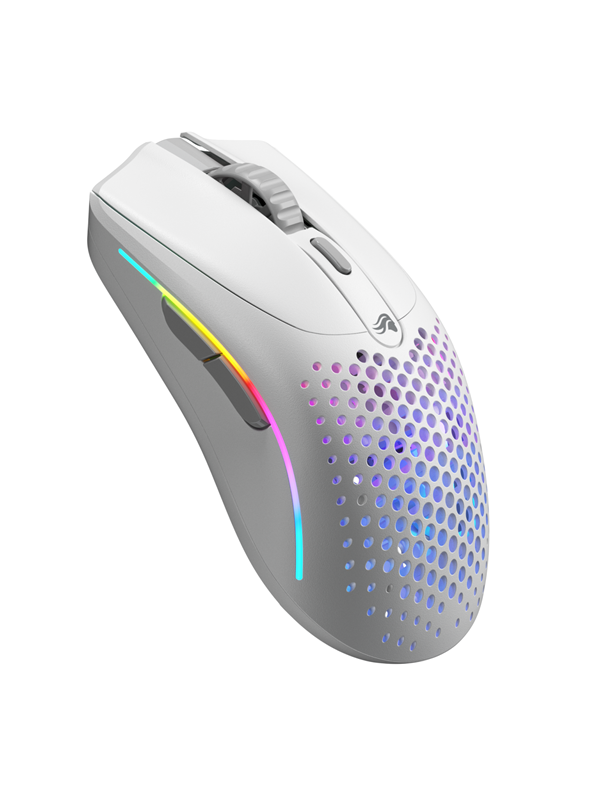 Glorious Model Mini Wireless Matte White Gaming Mus Optisk Knapper Hvid Med Rgb-led Lys
