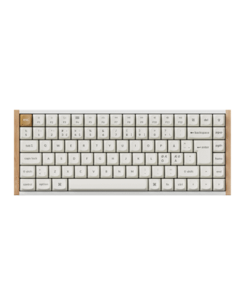Keychron K2 He Se Wireless Tri-mode Hot Swap Qmk Gateron     Purple Magnetic Switch Wood White Gaming Tastatur Nordisk Hvid