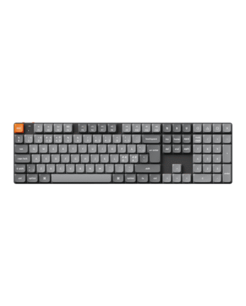 Keychron K5 Max Qmk Via Wireless Rgb Hot Swap Low Profile Brown Gray Gaming Tastatur Nordisk Grå
