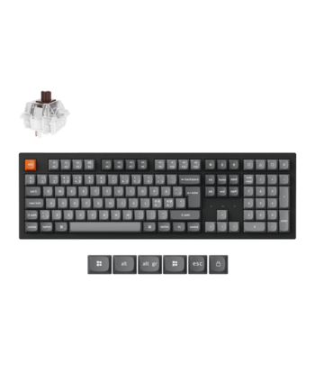 Keychron K10 Max Qmk Via Wireless Tri-mode Super Brown Gaming Tastatur Nordisk Sort