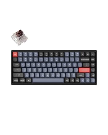 Keychron K2 Pro Qmk Via Rgb Hot Swap Pro Brown Gaming Tastatur Uden Numpad Nordisk Sort