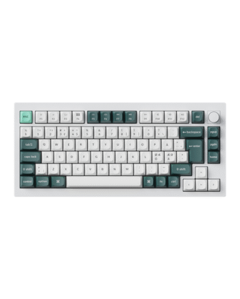 Keychron Q1 He 75  Knob Wireless Tri-mode Gateron     Nebula Magnetic Shell White Nd Gaming Tastatur Nordisk Hvid