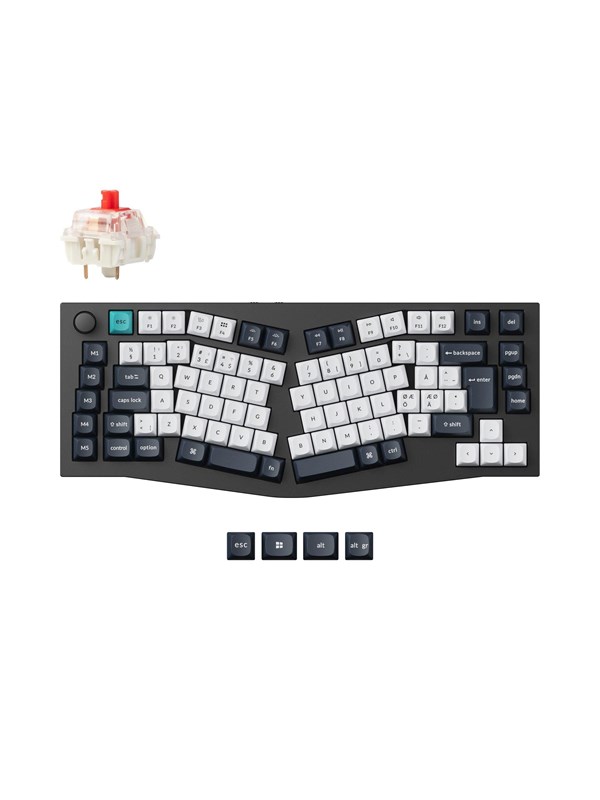 Keychron Q10 Max 75 Alice Layout Gateron Jupiter Red Gaming Tastatur Uden Numpad Nordisk Sort