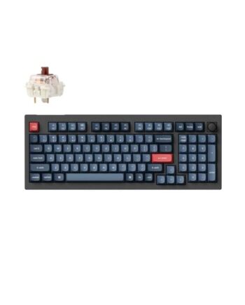 Keychron V5 Max Qmk Via Wireless Rgb Hot Swap Jupiter Brown Carbon Black Gaming Tastatur Nordisk Sort