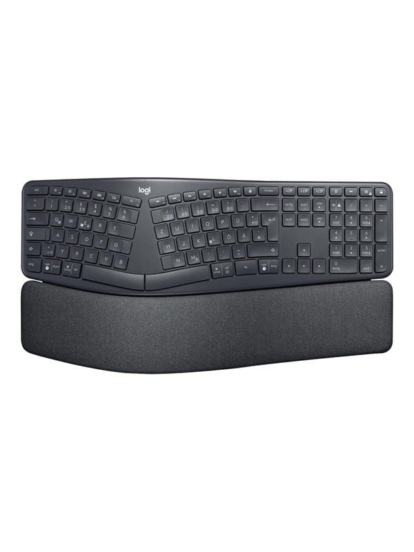Logitech Ergo K860 Wireless Ergonomic Us Iso Gaming Tastatur Amerikansk Engelsk Sort