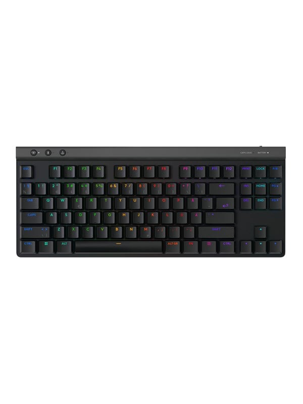 Logitech G515 Lightspeed Tkl Linear Gaming Tastatur Uden Numpad Nordisk Sort