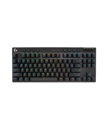 Logitech   Pro   Tkl Logitech Gx Blue  Clicky  Clicky Gaming Tastatur Uden Numpad Amerikansk Engelsk Sort
