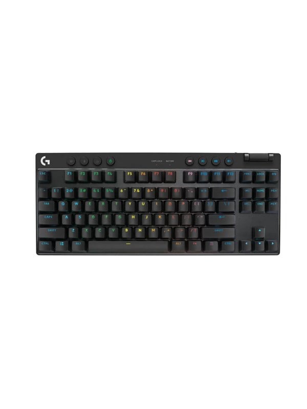 Logitech Pro Tkl Logitech Gx Blue Clicky Clicky Gaming Tastatur Uden Numpad Amerikansk Engelsk Sort