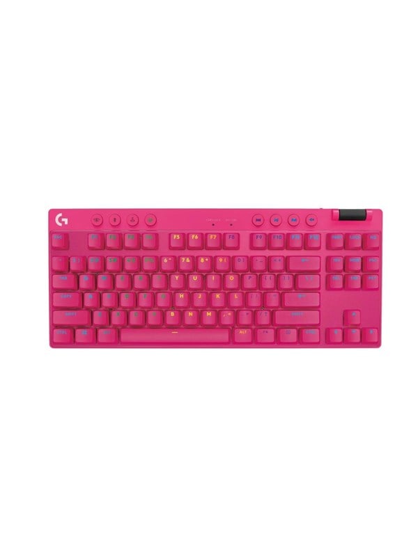 Logitech Pro Tkl Logitech Gx Brown Tactile Tactile Gaming Tastatur Uden Numpad Amerikansk Engelsk Pink