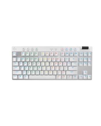 Logitech   Pro   Tkl Logitech Gx Brown  Tactile  Tactile Gaming Tastatur Uden Numpad Engelsk Uk Hvid