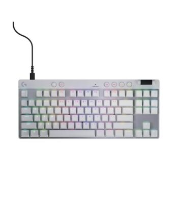 Logitech   Pro   Tkl Logitech Magnetic Analog Linear Gaming Tastatur Uden Numpad Amerikansk Engelsk Hvid