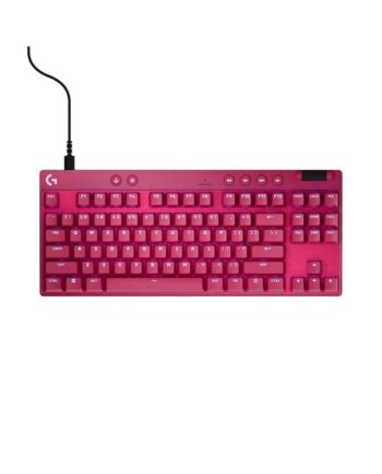 Logitech   Pro   Tkl Logitech Magnetic Analog Linear Gaming Tastatur Uden Numpad Amerikansk Engelsk Pink