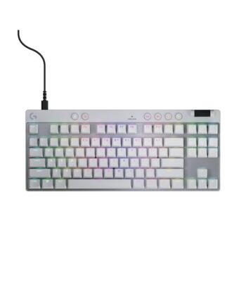 Logitech   Pro   Tkl Logitech Magnetic Analog Linear Gaming Tastatur Uden Numpad Nordisk Hvid