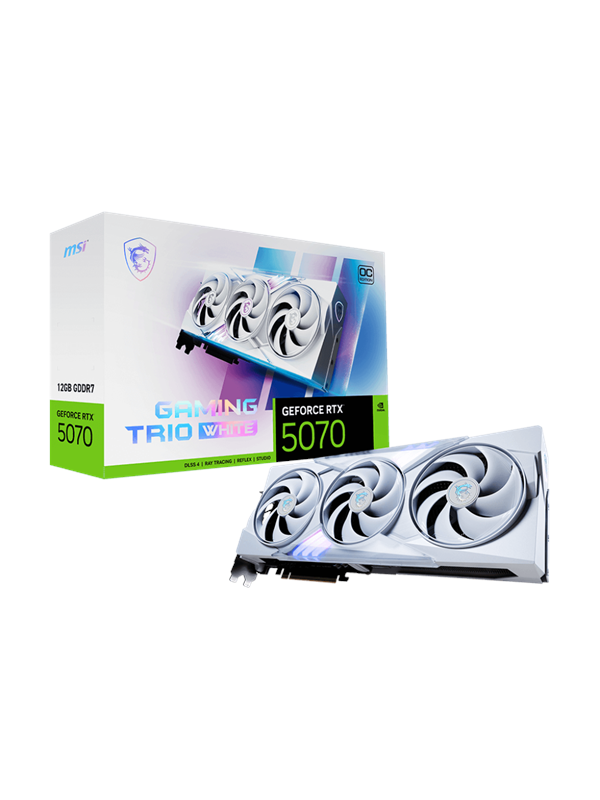 Msi Geforce Rtx 5070 Gaming Trio Oc White 12gb Gddr7 Ram Grafikkort