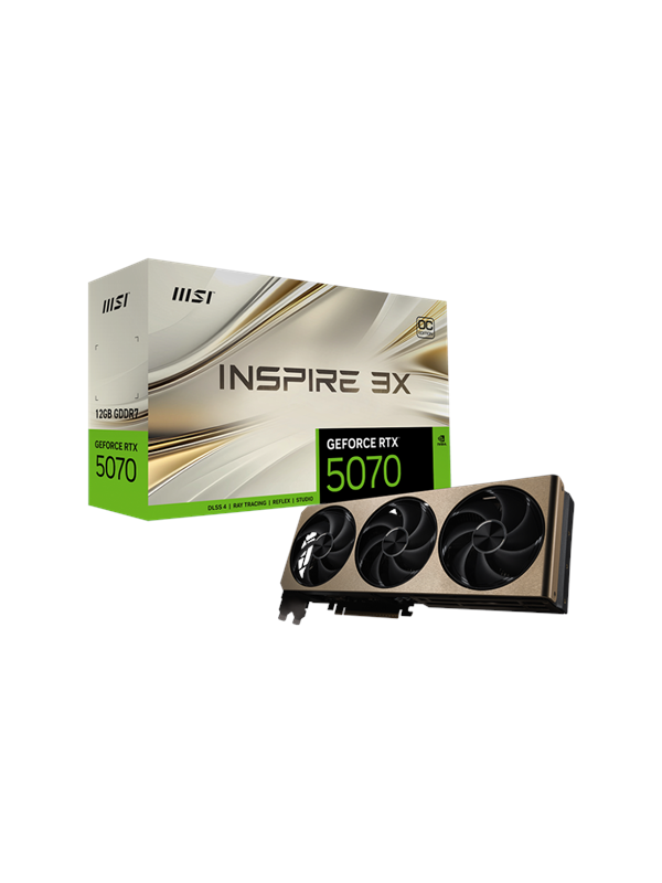 Msi Geforce Rtx 5070 Inspire 3x Oc 12gb Gddr7 Ram Grafikkort
