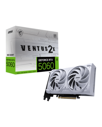 Msi Geforce Rtx 5060 Ventus 2x Oc White 8gb Gddr7 Ram Grafikkort