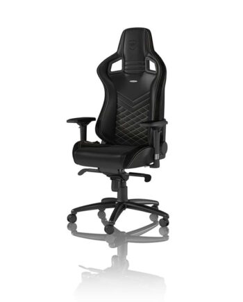 Noblechairs Epic Series Black   Gold Gamer Stol Sort   Guld Pu Læder Op Til 120 Kg
