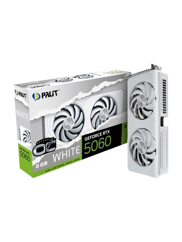 Palit Geforce Rtx 5060 White Oc 8gb Gddr7 Ram Grafikkort