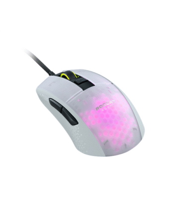 Roccat Burst Pro Gaming Mus Optisk   Knapper Hvid Med Rgb-led Lys