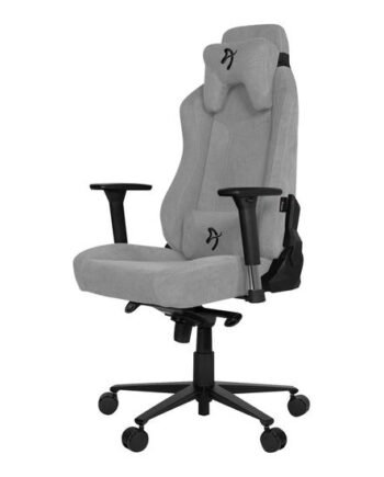 Arozzi Vernazza Soft Fabric Gaming Stol Sort  Lysegrå