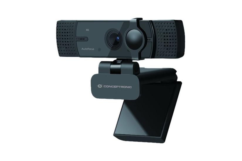 Conceptronic Amdis08b Webcam Farve Mp 3840 2160 4k Fast Brændvidde Audio Usb Mjpeg Yuy2