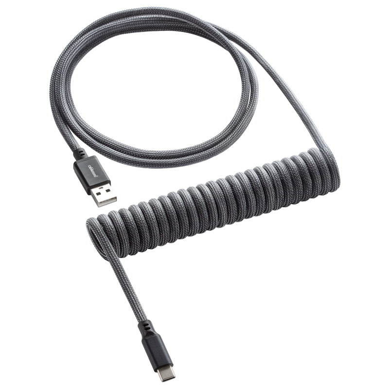Cablemod Classic Coiled Keyboard Cable Usb   To Usb Type    Carbon Grey 150cm