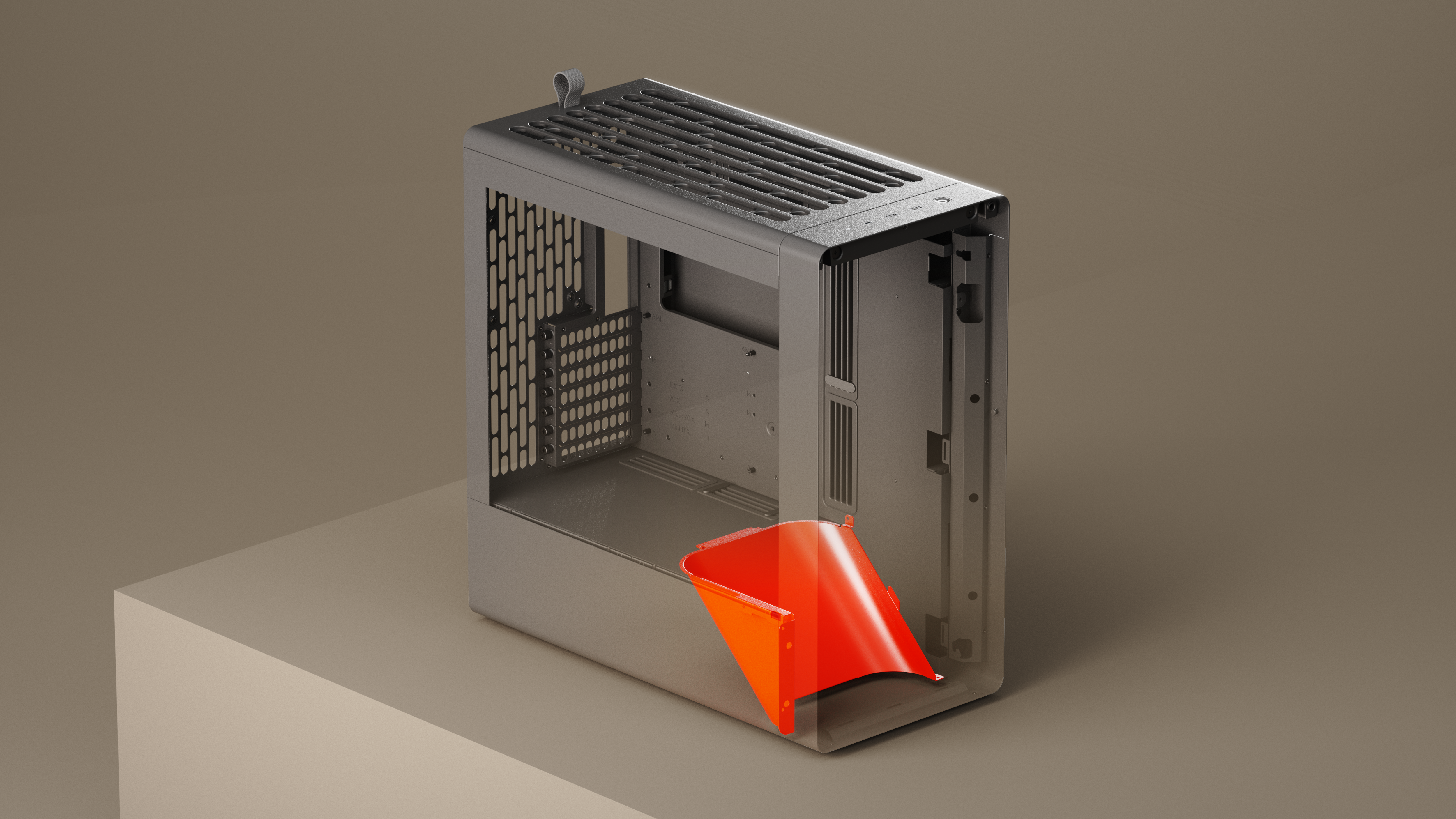 Havn Bf 360   Black Mid Tower Kabinet Med Høj Airflow Og Minimalistisk Design