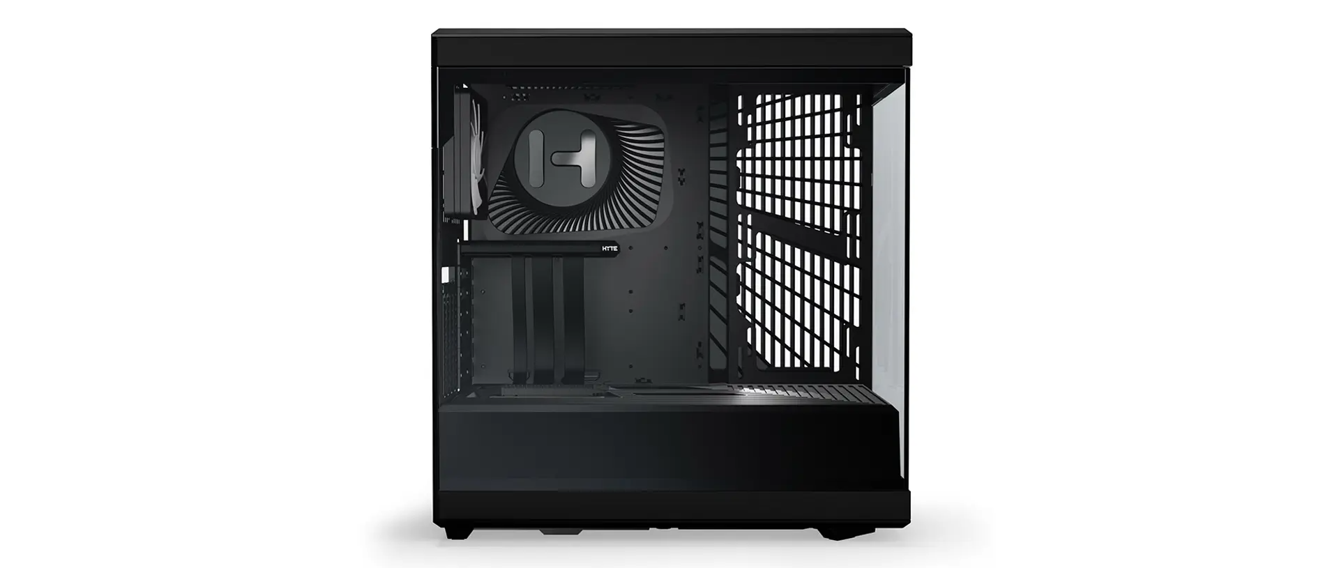 Hyte Y40 Black Miditower Panoramic Glass Veil  Included Pcie     Riser Cable    Included Fans Kabinet Geekd Dk