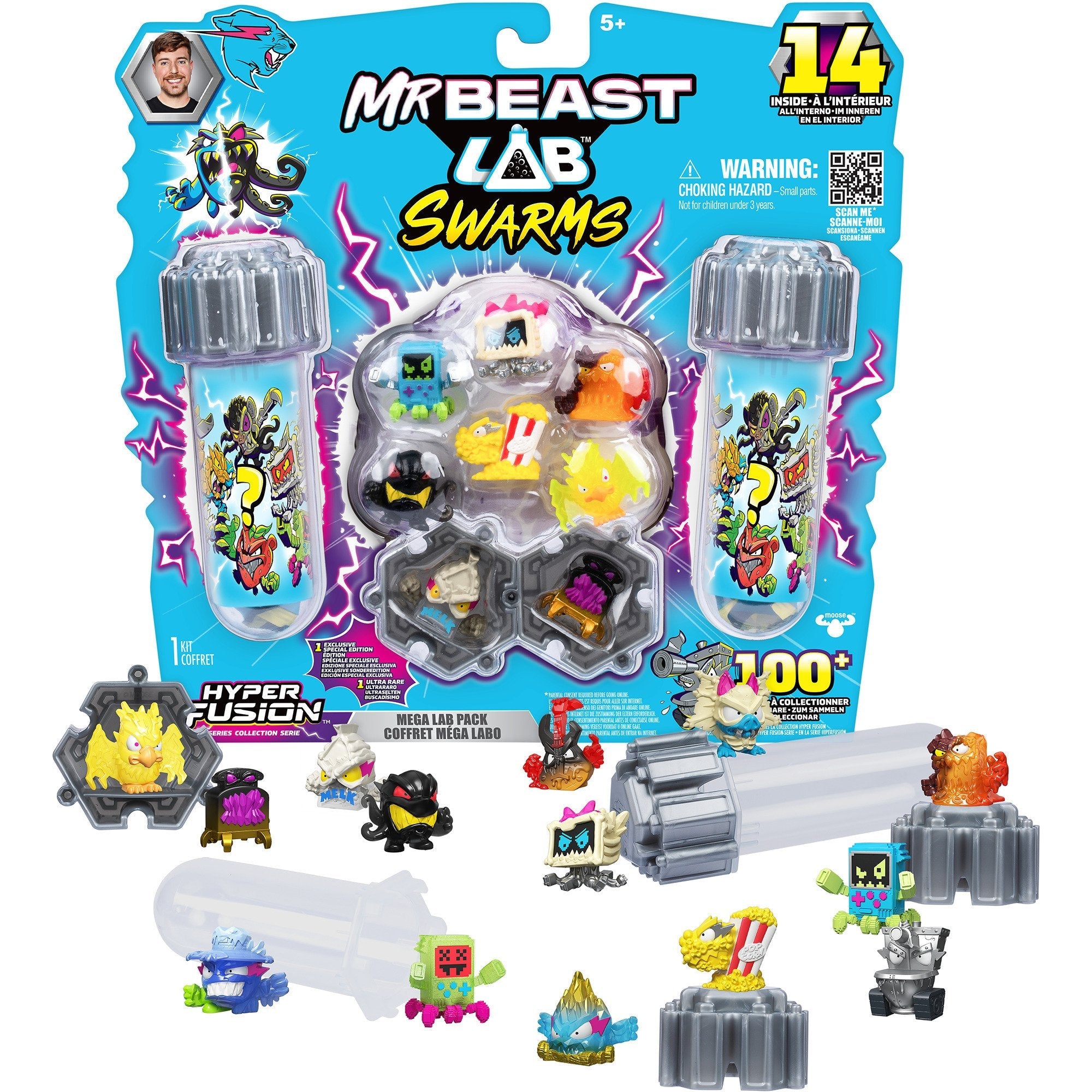 Mr  Beast Lab Swarms Fusion 14 Pak Figur Geekd Dk