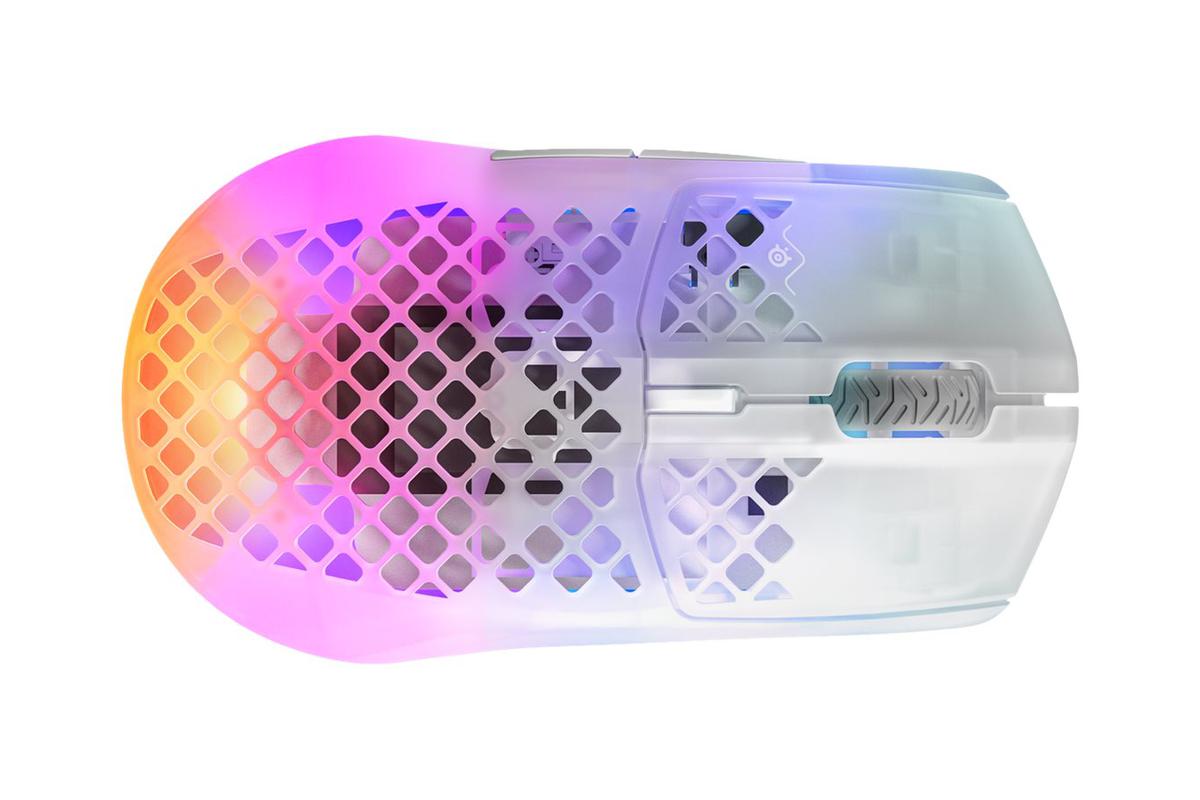 Steelseries Aerox   Ghost White Trådløs Mus Geekd Dk