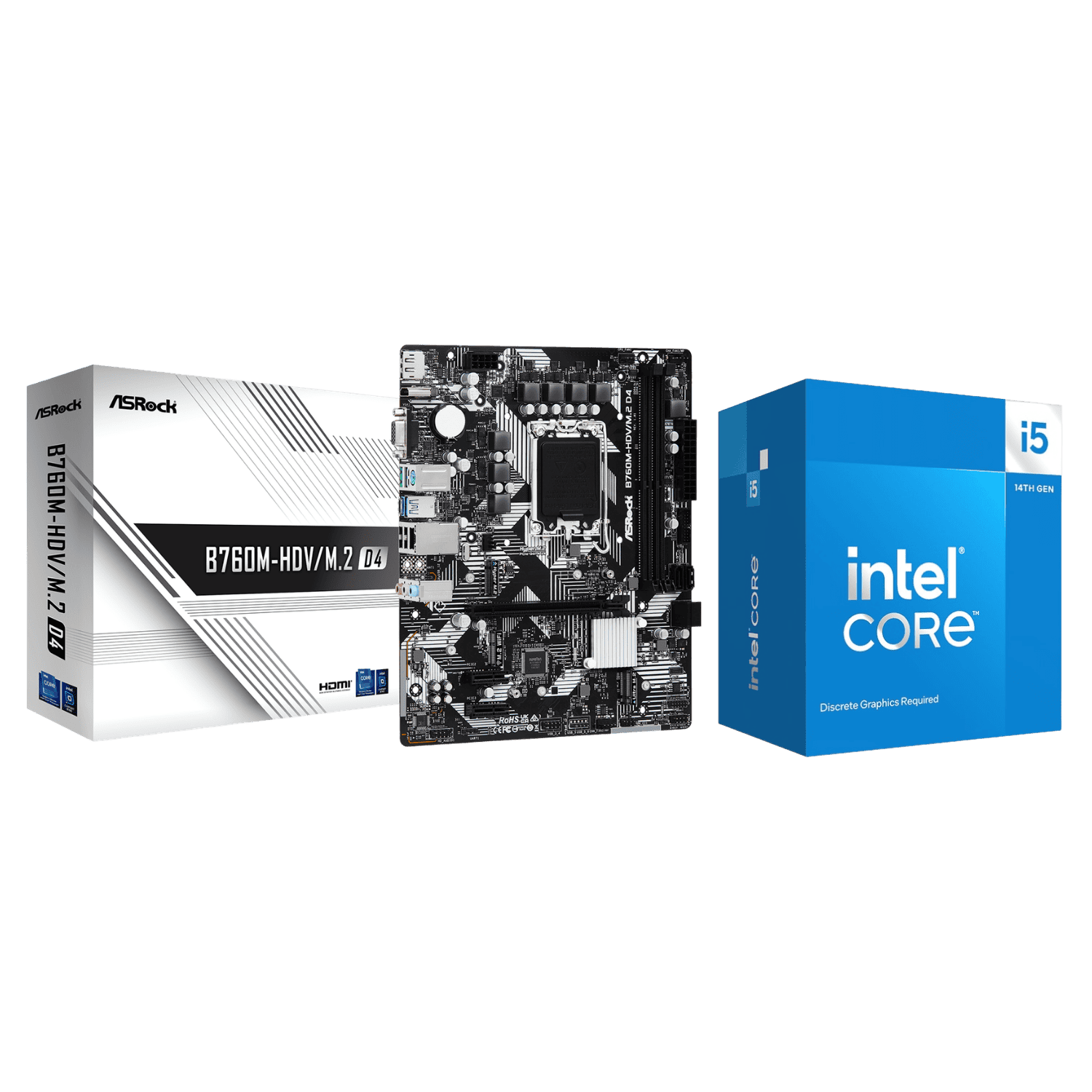 Opgradering 14400f Asrock B760m-hdv D4 Micro-atx Lga1700 Intel B760