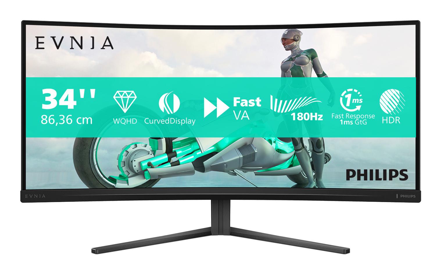 Philips Evnia 34m2c3500l 00 34 Quot  Gamingskærm 180hz